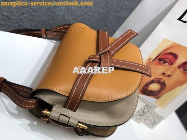 Replica Loewe Gate Small Bag 397511 Amber/Light Grey 5