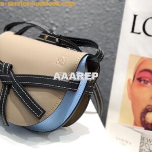 Replica Loewe Gate Small Bag 397511 Light Oat/ Light Blue 2