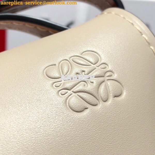 Replica Loewe Gate Small Bag 397511 Light Oat/ White 7