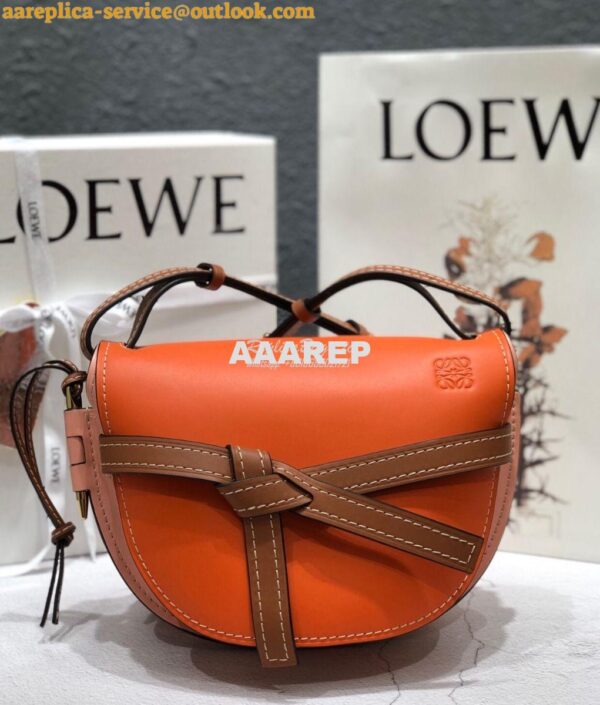 Replica Loewe Gate Small Bag 397511 Ocre/ Pink