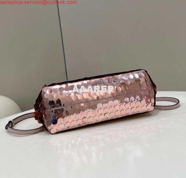 Replica Fendi 8BP129 Fendi First Small Pink sequinned bag 80018M 3