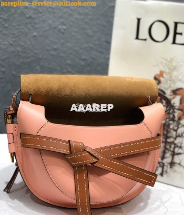 Replica Loewe Gate Small Bag 397511 Ocre/ Pink 7