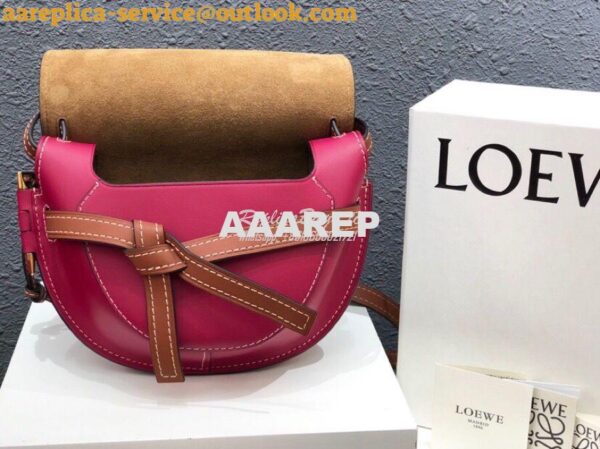 Replica Loewe Gate Small Bag 397511 Oxblood/ Wine 7