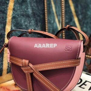 Replica Loewe Gate Small Bag 397511 Oxblood/Pink 2