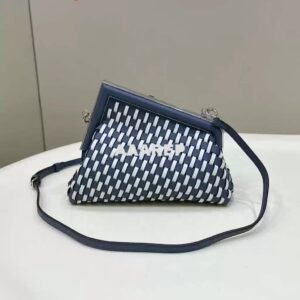 Replica Fendi 8BP129 Fendi First Small White and blue woven leather bag