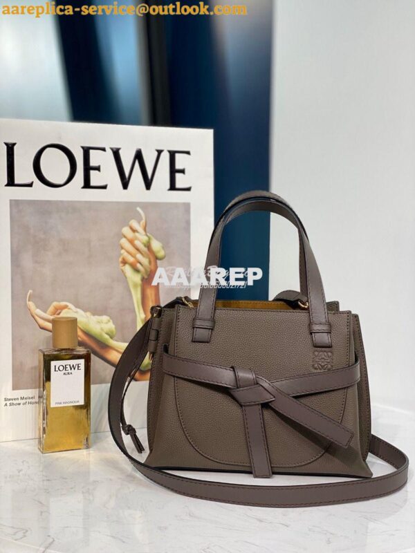 Replica Loewe Gate Top Handle Mini Bag 66042 Dark Taupe