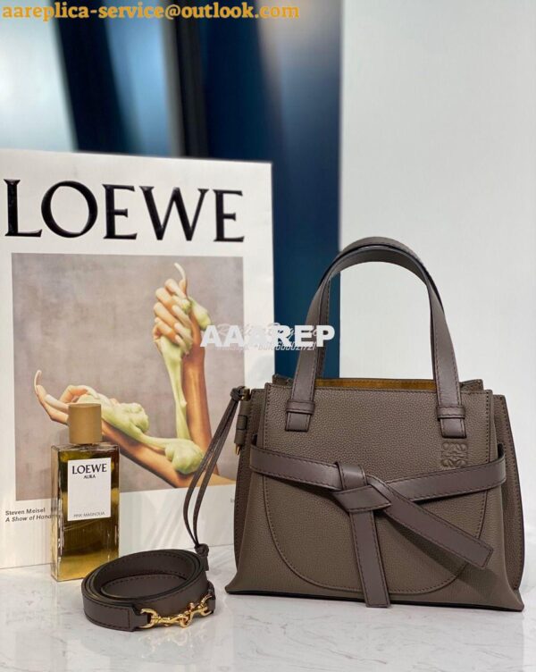 Replica Loewe Gate Top Handle Mini Bag 66042 Dark Taupe 2