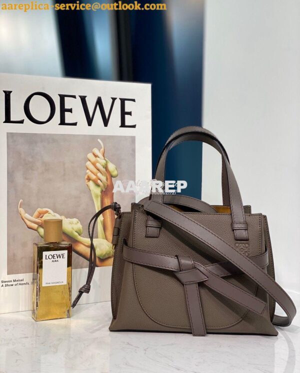 Replica Loewe Gate Top Handle Mini Bag 66042 Dark Taupe 3