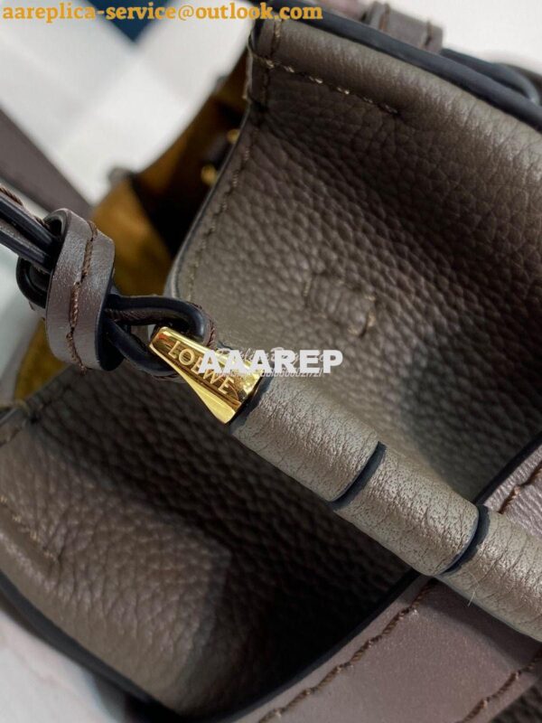 Replica Loewe Gate Top Handle Mini Bag 66042 Dark Taupe 7