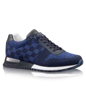 Replica Louis Vuitton Men Blue Run Away Sneaker Damier