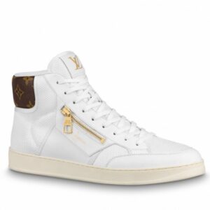 Replica Louis Vuitton Rivoli Sneaker Boots In White Mesh