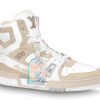 Replica Louis Vuitton Tattoo Sneakers In White Textile