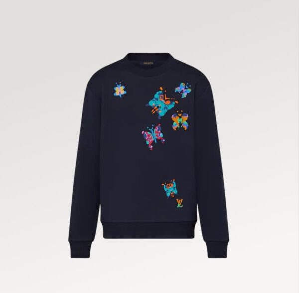 Replica Louis Vuitton LV LV BUTTERFLIES CREWNECK SWEATSHIRT 1AATBM