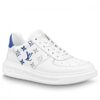 Replica Louis Vuitton White/Black LV Trainer Sneakers with #54