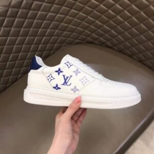 Replica Louis Vuitton White/Blue Beverly Hills Sneakers 2