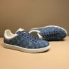 Replica Louis Vuitton LV Trainer Mules In Blue Suede Leather