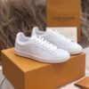 Replica Louis Vuitton LV Trainer Mules In White Leather