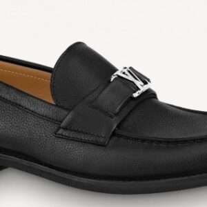 Replica Louis Vuitton Major Loafers In Black Leather