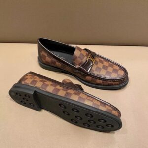 Replica Louis Vuitton Major Loafers In Damier Ebene Canvas 2