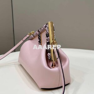 Replica Fendi 8BP129 First Small Fuchsia leather and python leather bag 80043M Pink 2