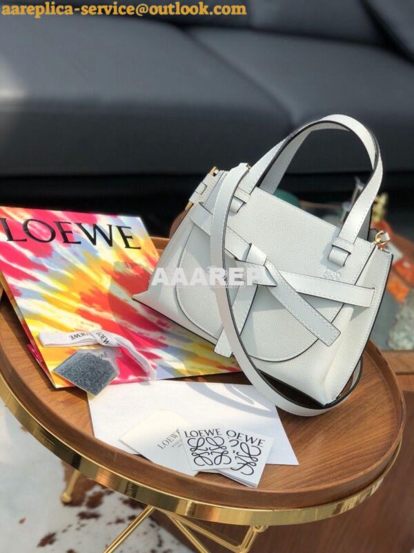 Replica Loewe Gate Top Handle Mini Bag 66042 Kaolin 3