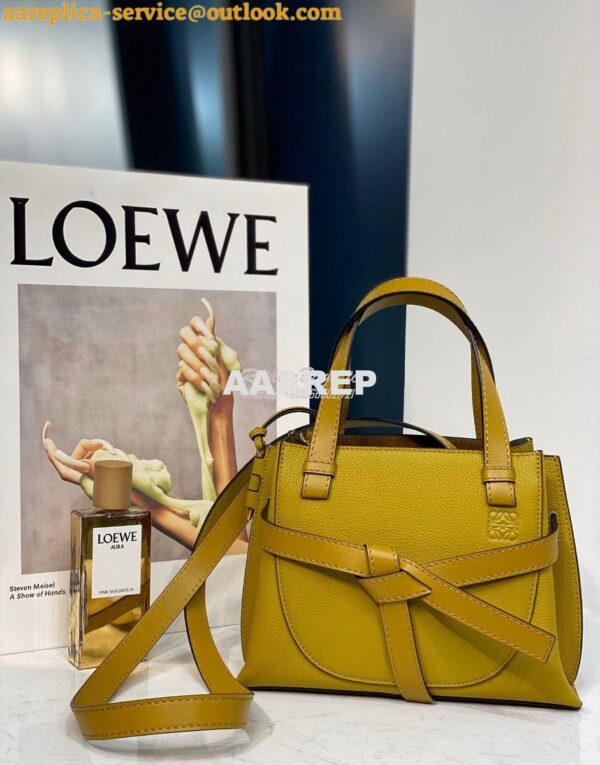 Replica Loewe Gate Top Handle Mini Bag 66042 Ochre 3