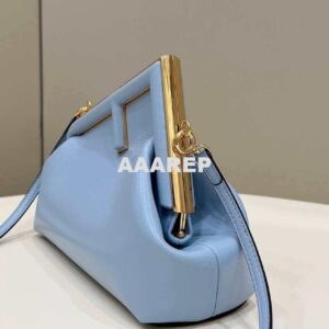 Replica Fendi 8BP129 First Small Fuchsia leather bag 80018M Light Blue 2