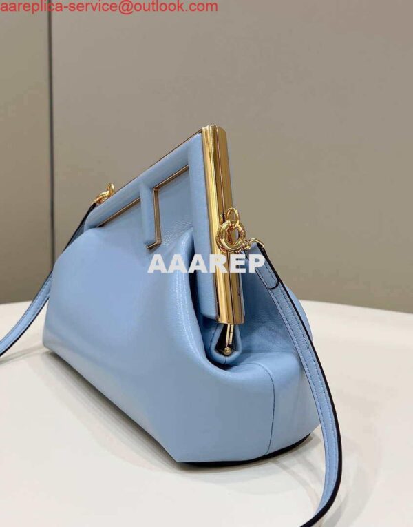 Replica Fendi 8BP129 First Small Fuchsia leather bag 80018M Light Blue 2