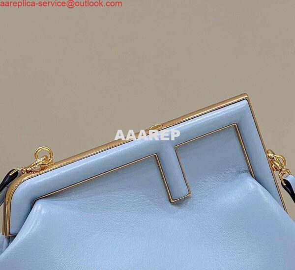 Replica Fendi 8BP129 First Small Fuchsia leather bag 80018M Light Blue 4