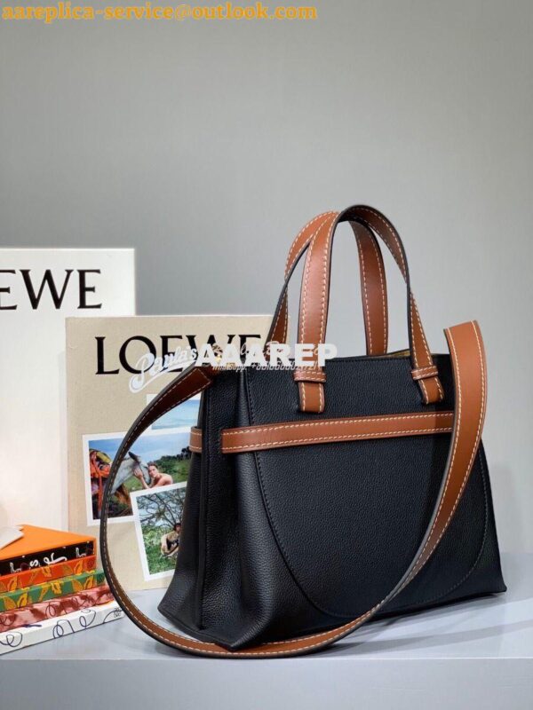 Replica Loewe Gate Top Handle Small Bag 66053 Black/Pecan 7