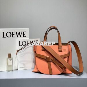 Replica Loewe Gate Top Handle Small Bag 66053 Orange/Pecan