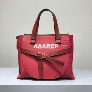 Replica Loewe Gate Top Handle Small Bag 66053 Scarlet Red/Burnt Red