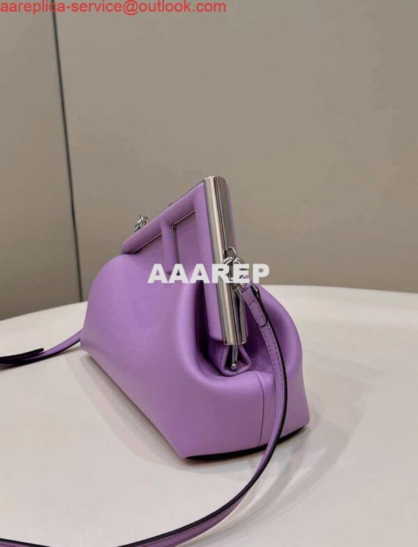 Replica Fendi 8BP129 First Small Fuchsia leather bag 80018M Purple 2