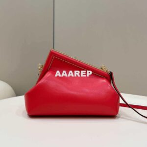 Replica Fendi 8BP129 First Small Fuchsia leather bag 80018M Red 2