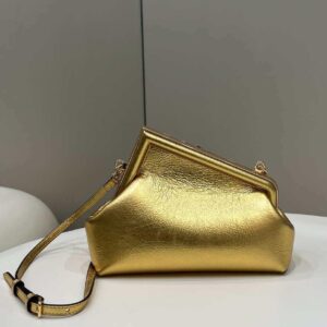 Replica Fendi 8BP129 First Small Gold laminated leather bag 80018M