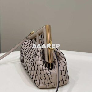 Replica Fendi 8BP129 First Small Nude and Light Purple braided leather bag 80103 2