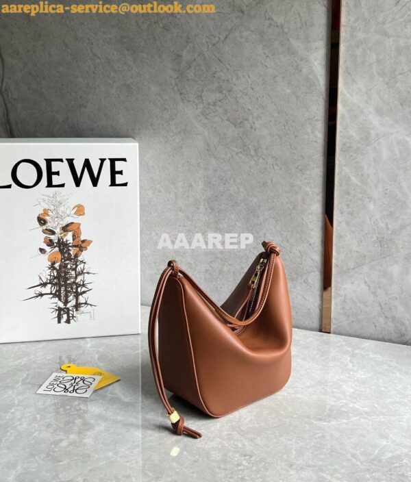 Replica Loewe Mini Hammock Hobo bag in classic calfskin A538G13 Tan 2