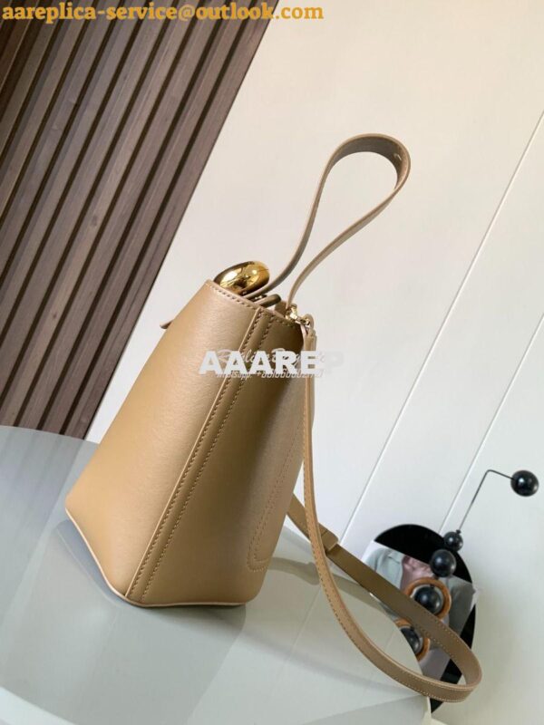 Replica Loewe Mini Pebble Bucket Bag In Mellow Calfskin 973618 Sand 7