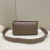 Replica Fendi 8BR600 Baguette Gray houndstooth wool bag with FF embroidery 2