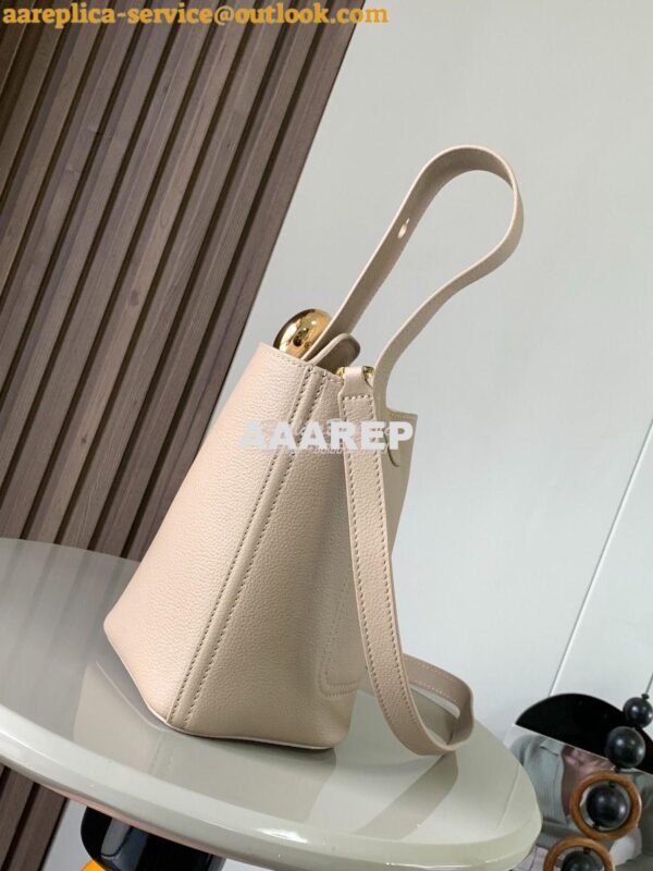 Replica Loewe Mini Pebble Bucket Bag In soft grained calfskin 973543 S 5