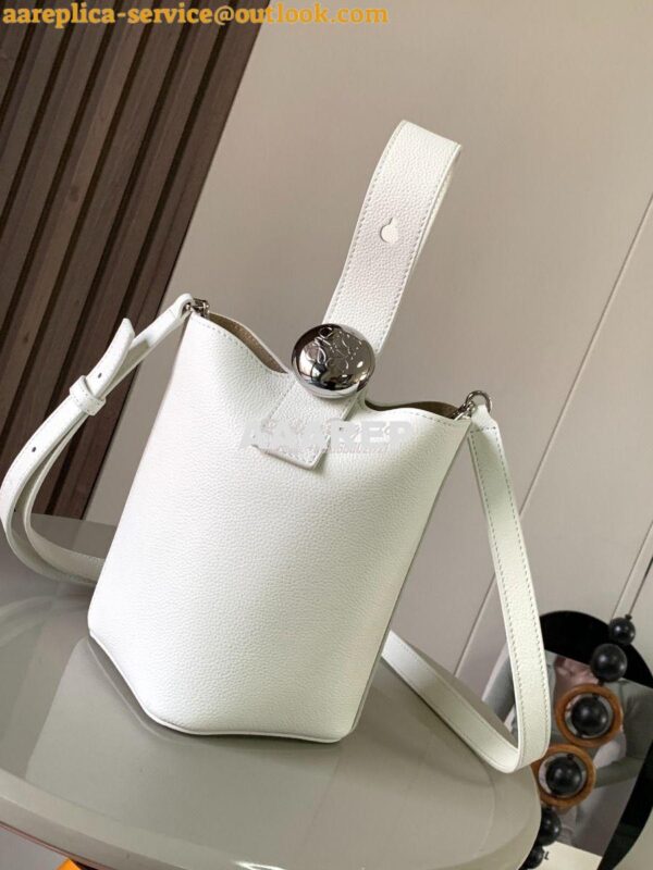 Replica Loewe Mini Pebble Bucket Bag In soft grained calfskin 973543 W