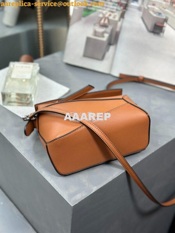 Replica Loewe Mini Puzzle bag in classic calfskin A510P88 Tan 6