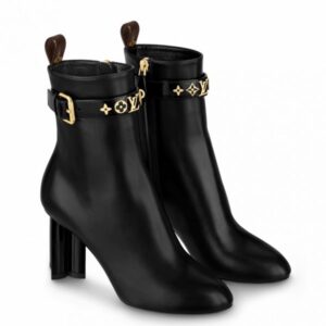 Replica Louis Vuitton Silhouette Ankle Boots In Black Leather