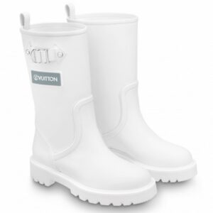 Replica Louis Vuitton Territory Flat Half Boots In White Leather