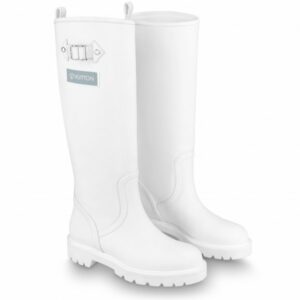 Replica Louis Vuitton Territory Flat High Boots In White Leather