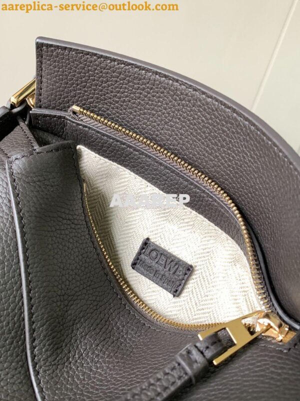 Replica Loewe Mini Puzzle bag in soft grained calfskin A510P88 Anthrac 7