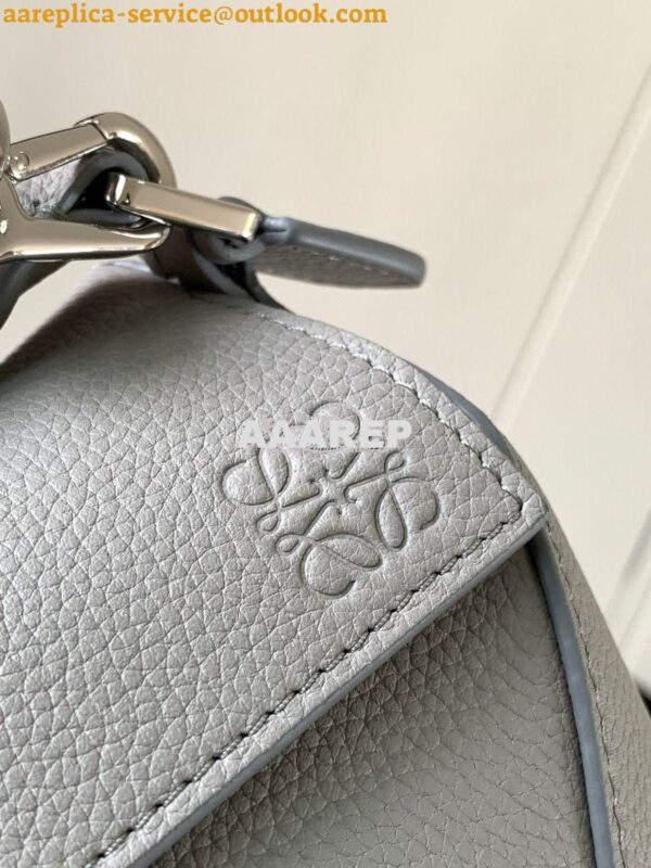 Replica Loewe Mini Puzzle bag in soft grained calfskin A510P88 Pearl G 6