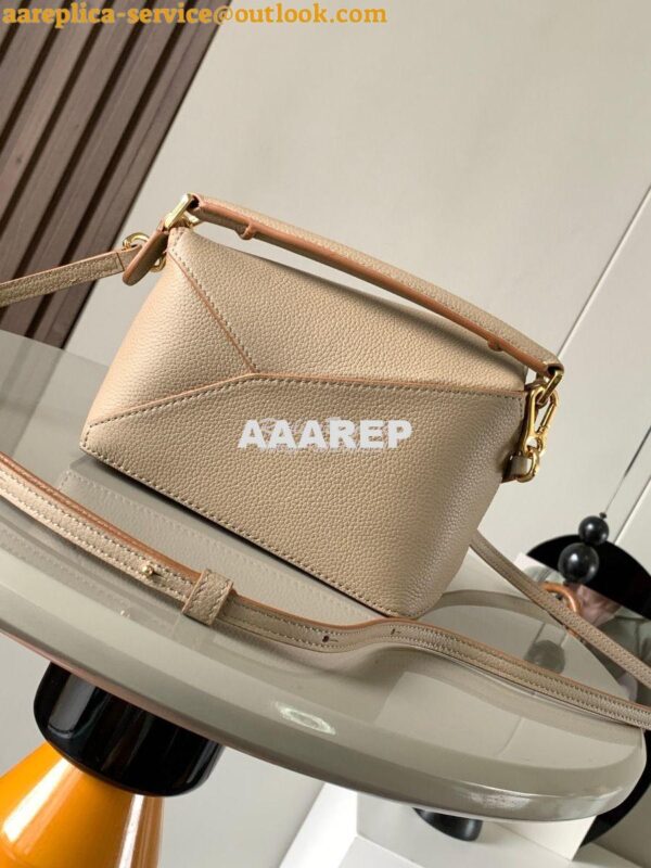 Replica Loewe Mini Puzzle bag in soft grained calfskin A510P88 Sand 6