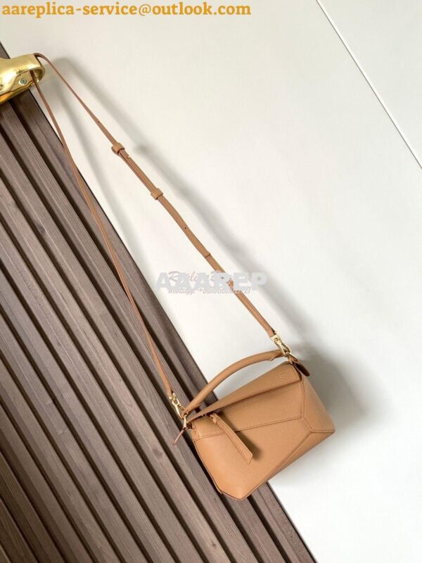 Replica Loewe Mini Puzzle bag in soft grained calfskin A510P88 Toffee 2