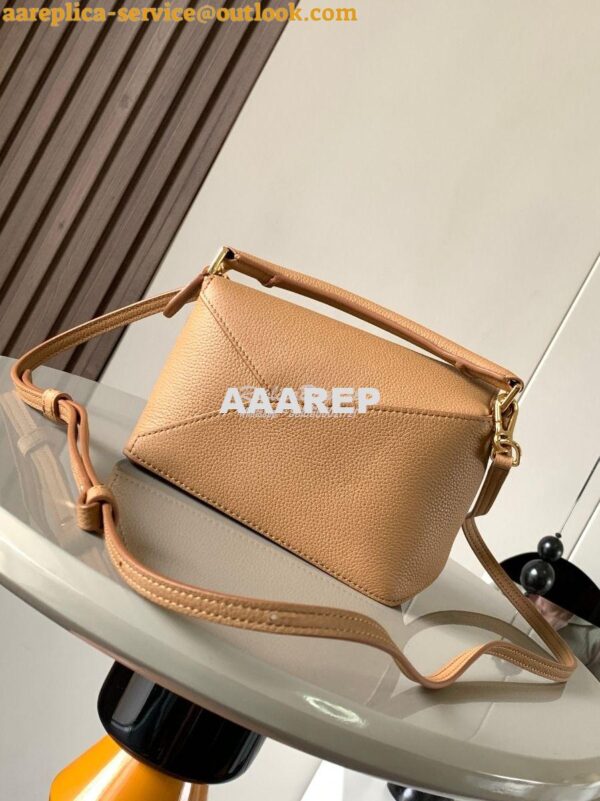 Replica Loewe Mini Puzzle bag in soft grained calfskin A510P88 Toffee 7